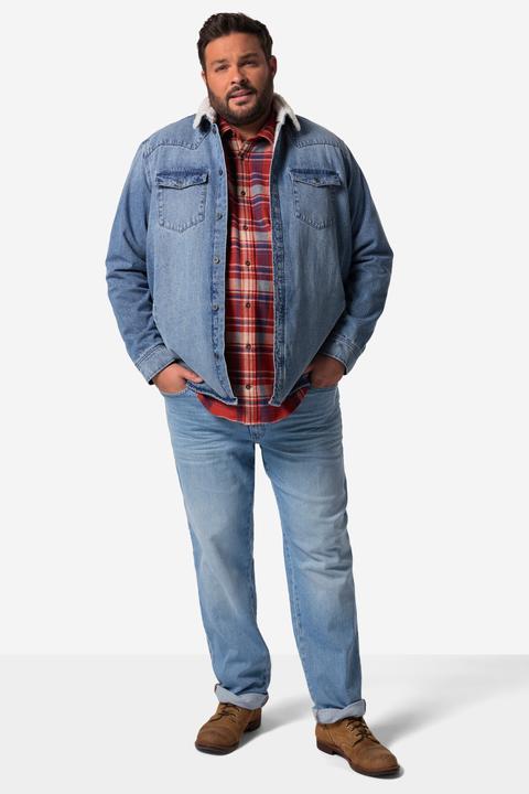 Produktbild John F. Gee Karo-Flanellhemd, Langarm, Kentkragen, Modern Fit (8XL)