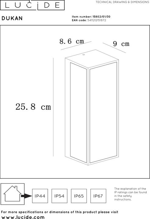 Image du produit Lucide Dukan (E27, IP65)