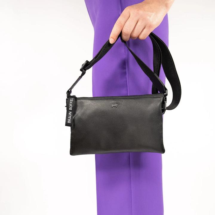 Actual product image Braun Büffel Capri shoulder bag RFID protection leather 23 cm