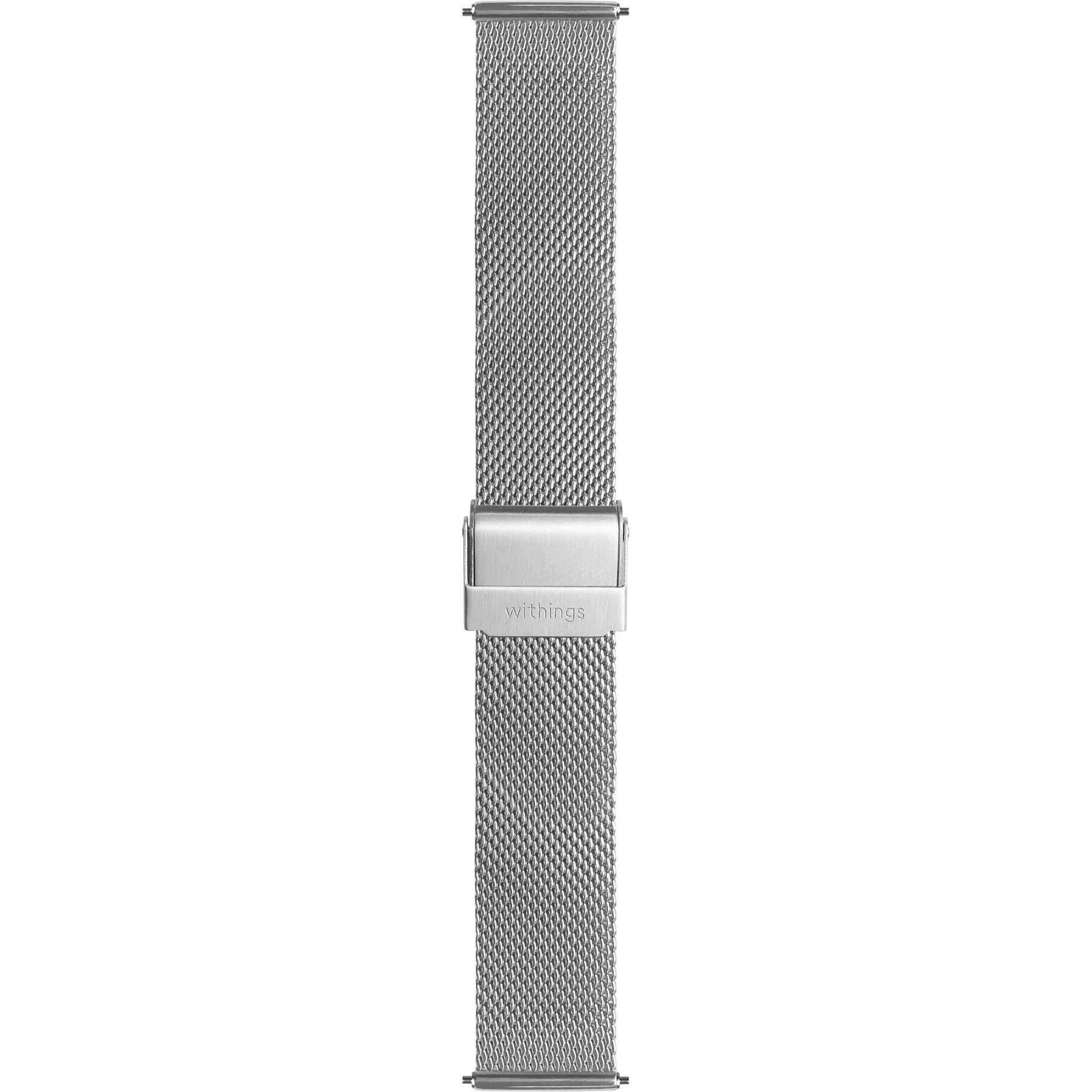 Withings Argento Bracciale A Maglie (18 Mm, Acciaio), Cinturini Per Orologi,