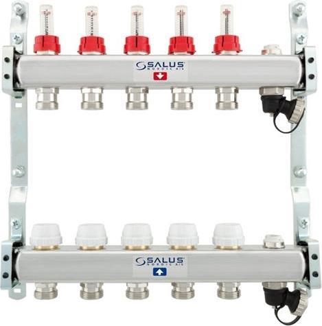 Actual product image Salus Controls Salus gulvvarmemanifold 11-kreds med flowmeter