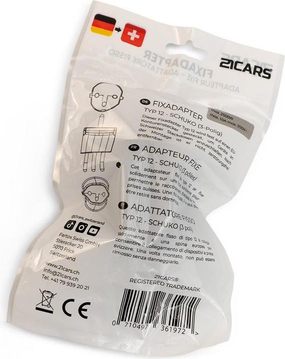 Produktbild 21CARS Fixadapter (CEE 7/7)