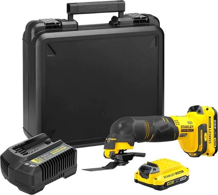 Produktbild Stanley FatMax 18V AkkuMultifunktionswerkzeug SFMCE500D2K (2.0 Ah, Schleifer, Säge & Universalmesse