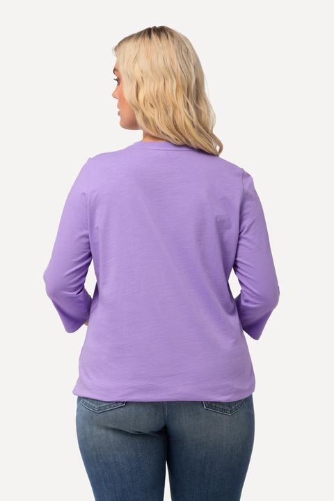 Image du produit Ulla Popken T-shirt, motif floral, base élastique, manches 3/4 (56)