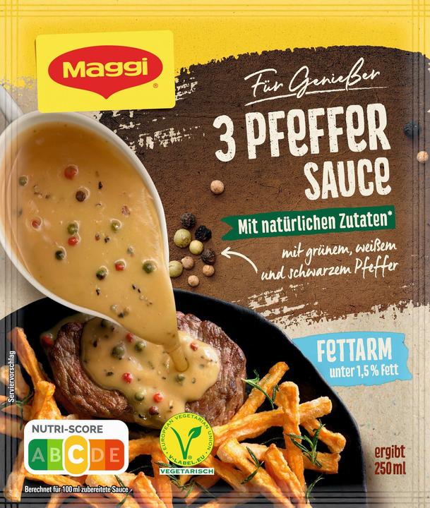 Produktbild Maggi FÜR GENIESSER Sauce 3-Pfeffer Fettarm, ergibt