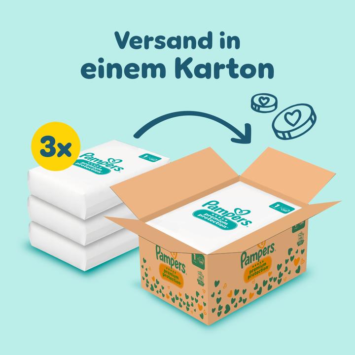 Produktbild Pampers Premium Protection (Gr. 1, Monatsbox, 180 Stück)