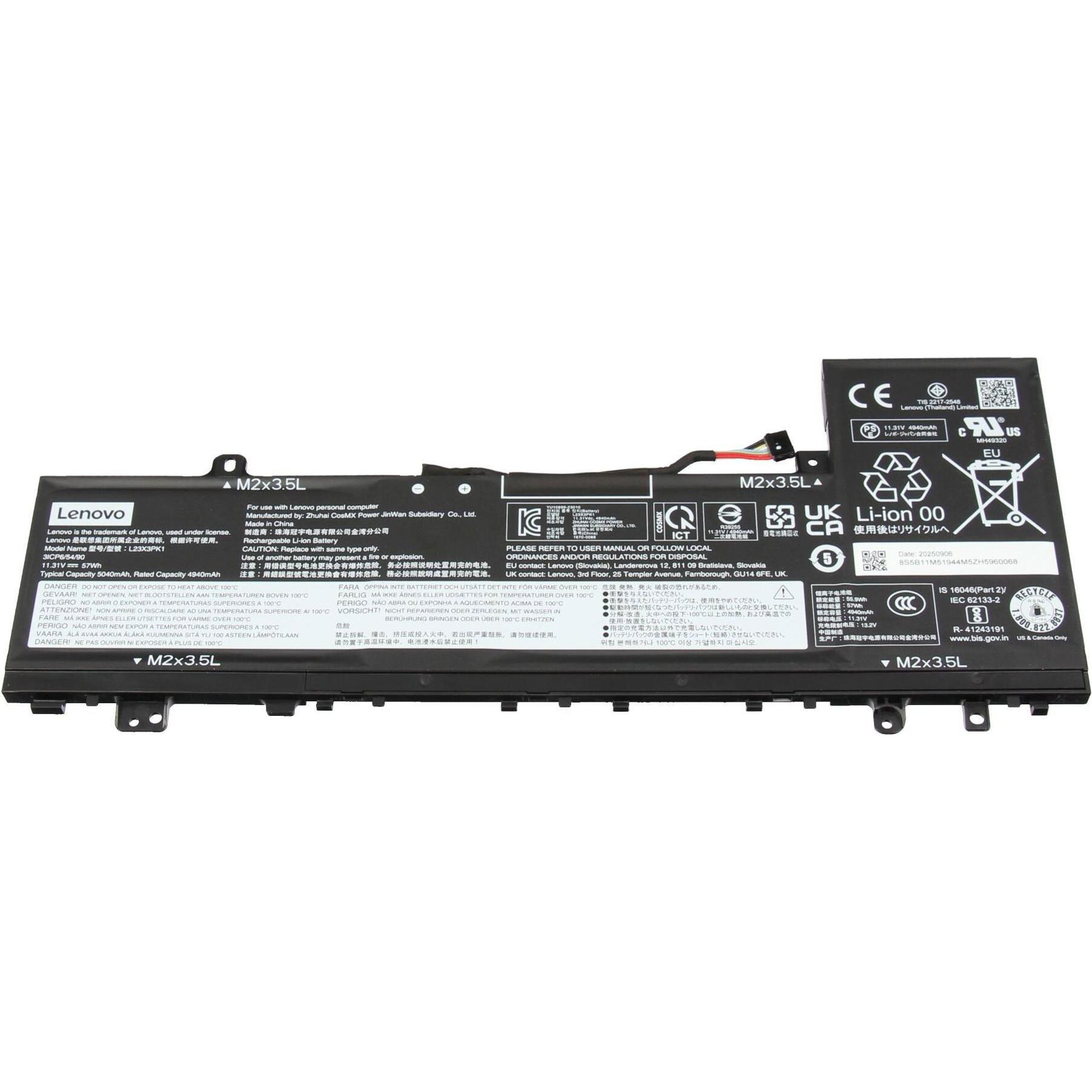 Lenovo 5B11M51941 (3 Zellen, 4940 mAh), Notebook Akku