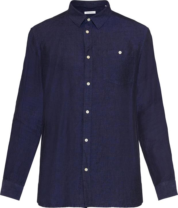 Immagine prodotto KnowledgeCotton Apparel Camicia regolare in lino Yarndyed Total Eclipse (S)