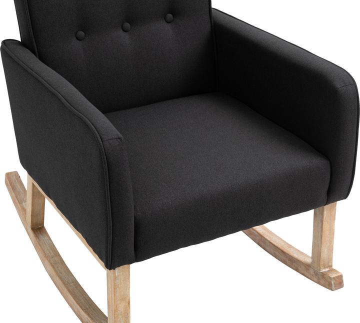 Actual product image CLP Rocking Chair Brevik Fabric Black