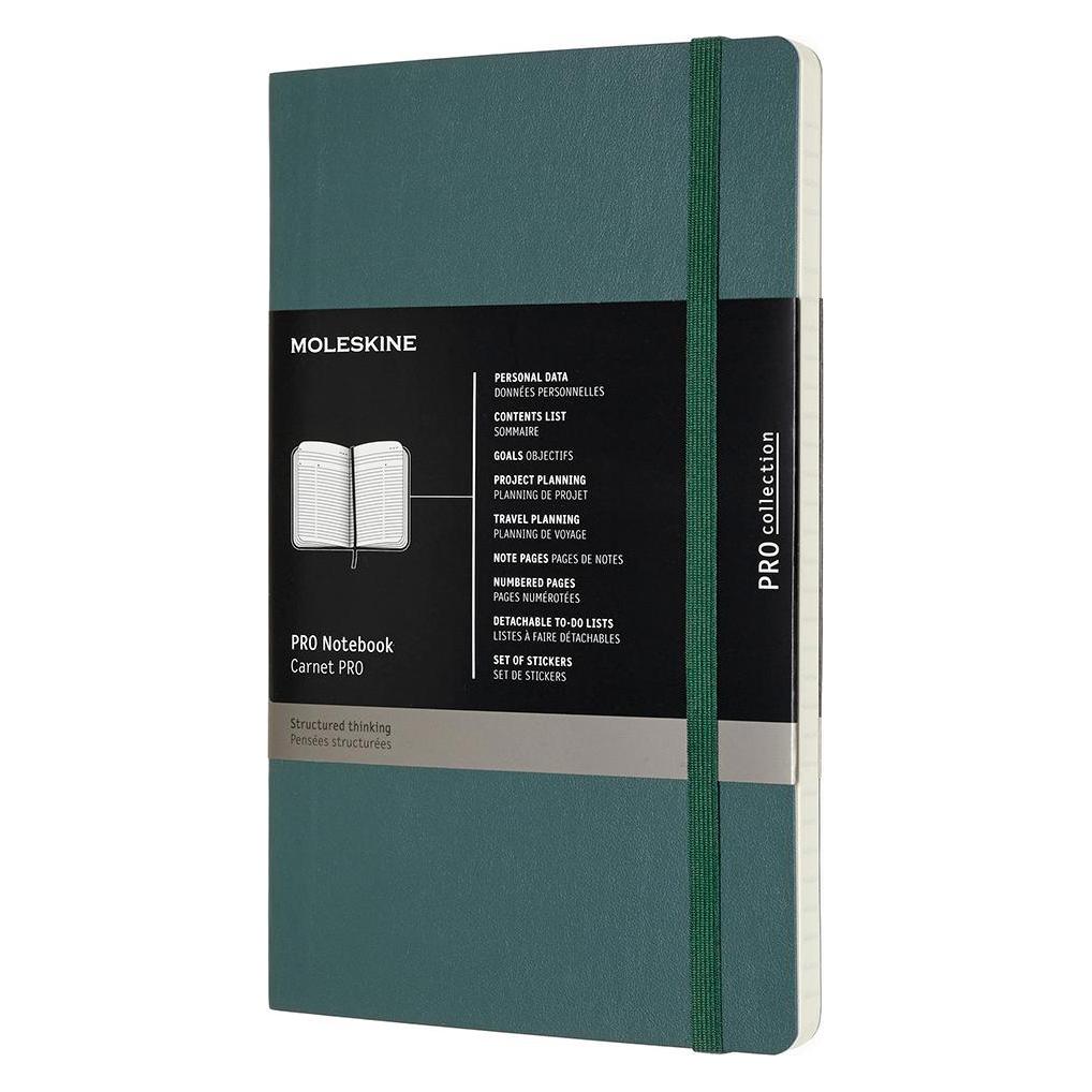 Moleskine Professionelles Notizbuch Large A5 Softcover 96 Blatt Waldgr