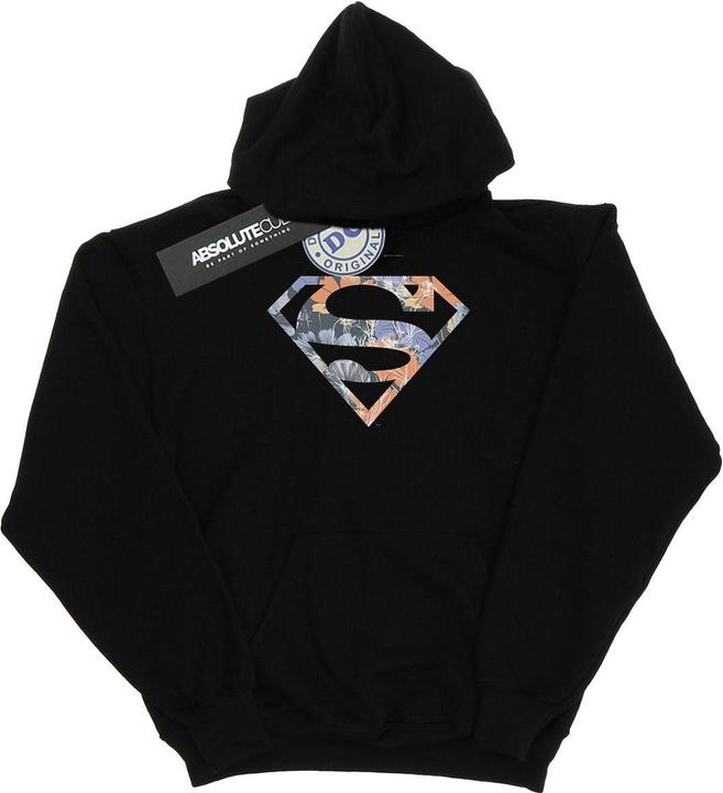 Actual product image Womens/Ladies Superman Floral Logo 2 Hoodie (XL)