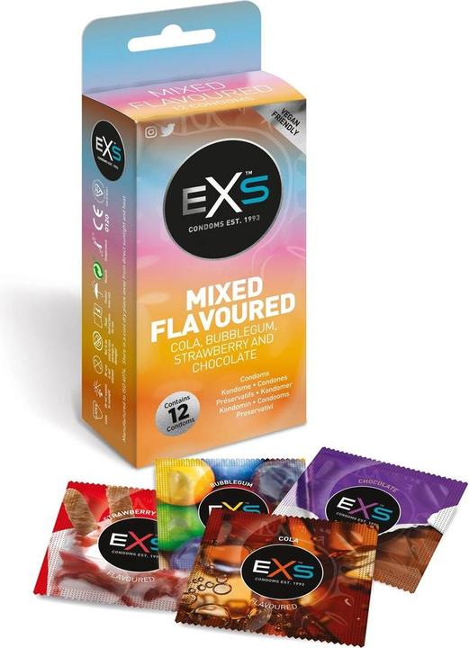 Actual product image EXS Condoms Mixed Flavoured 12 pack (12 pcs.)