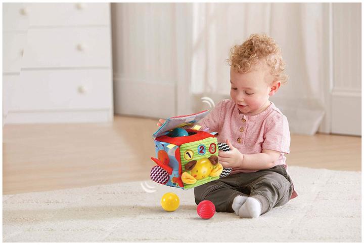 Productafbeelding VTech 528203 Baby Zachte Activiteiten Kubus met Melodietjes en Zinnetjes (Engelse versie) 3+ Maanden