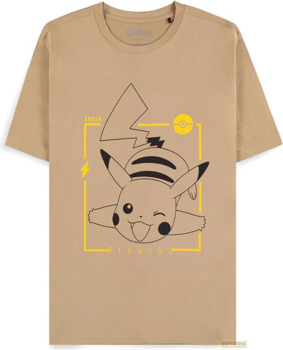 Produktbild Difuzed Pokémon - Beige Pikachu Line-art Men's Short Sleeved T-shirt - S (S)