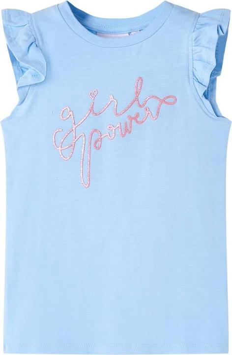 Immagine prodotto vidaXL Maglietta da bambino con maniche arricciate azzurro 140,Materiale (140)