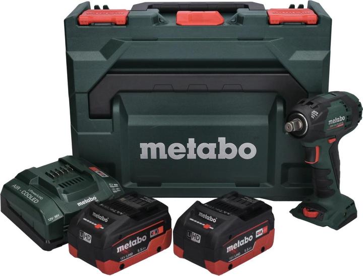 Produktbild Metabo SSW 18 LTX 300 BL Akku Schlagschrauber 18V 300Nm 1/2" Brushless ( 602395840 ) + 2x Akku 5,5Ah (Akkubetrieb)