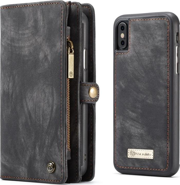 Caseme Apple iPhone XS Echtleder Portemonnaie Karten Hülle (Apple iPhone XS)