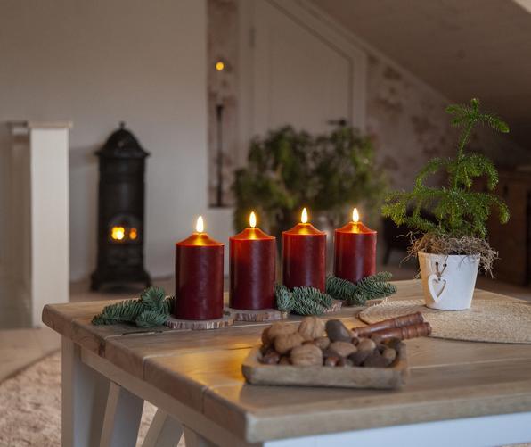 Actual product image Star Trading LED candle FLAME 7.5 cm x 15 cm, dark red (1x)