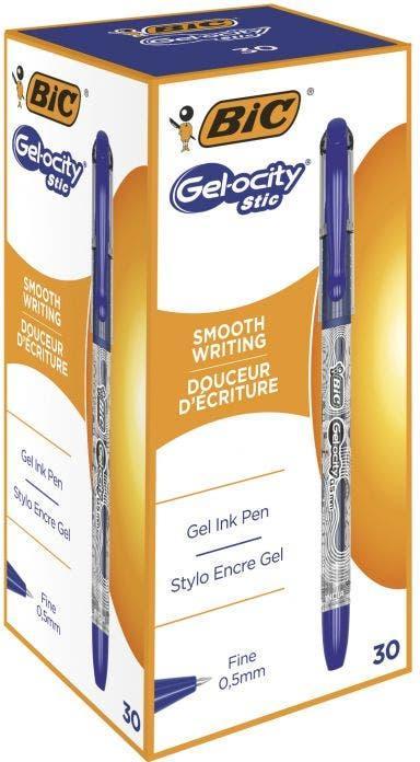 Productafbeelding Bic Gel-ocity Stic Gelpen blauw Doosje 30 stuks. (Blauw, 30x)