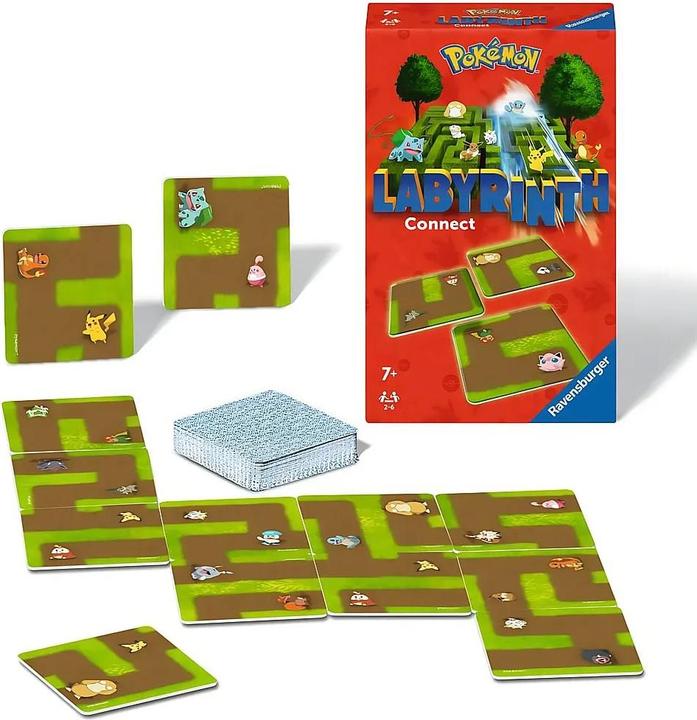 Actual product image Ravensburger 22579 - Pokémon Labyrinth Connect - Bring-along game for 2-6 players aged 7 and up with the (Dutch, English, French, German, Italian, Portuguese, Spanish, 2 - 6 Players)