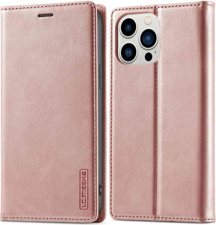 Produktbild Cover-Discount iPhone 14 Pro Max - Vintage Flip Case Etui rosa (Apple iPhone 14 Pro Max)