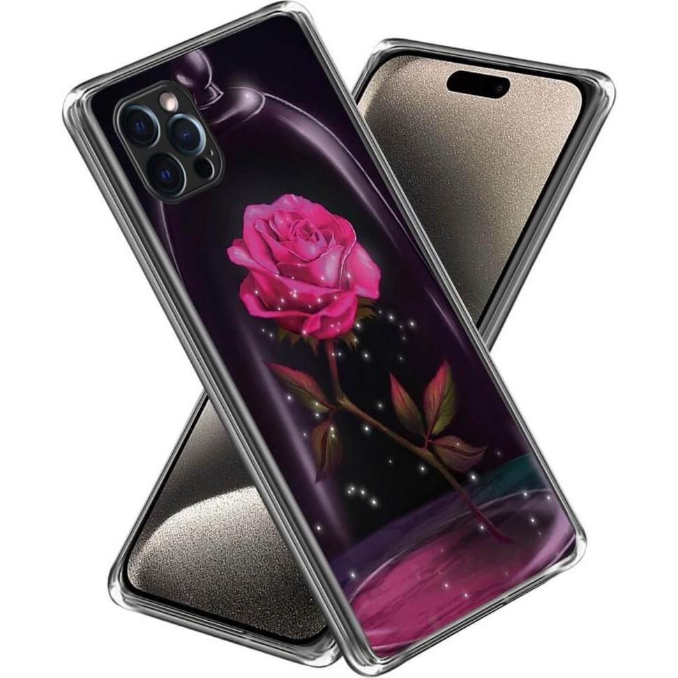 Cover-Discount iPhone 15 Pro - Cover Handyhülle IMD Rose (Apple iPhone 15 Pro), Smartphone Hülle, Rosa