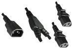 Produktbild Helos Kaltgeräte-Y-Verlängerungskabel, 2 x C13 auf C20, schwarz, 2,0m Y-Kaltgeräteverlängerung, IEC60320 (2 m, C13)