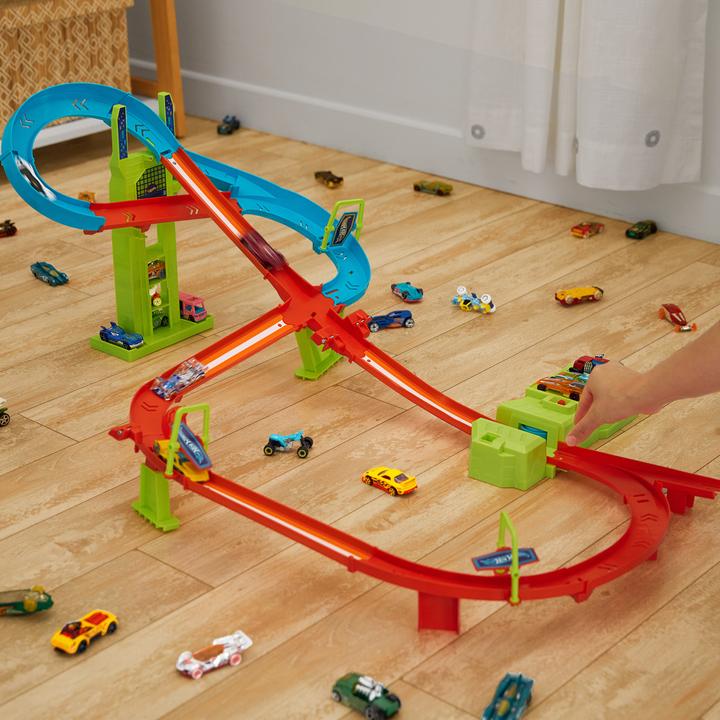 Produktbild HOT Wheels - Baanset - Neon Snelheidsduivels Wolkenkrabber Circuit - Met 1 Wheels auto - Racebaan