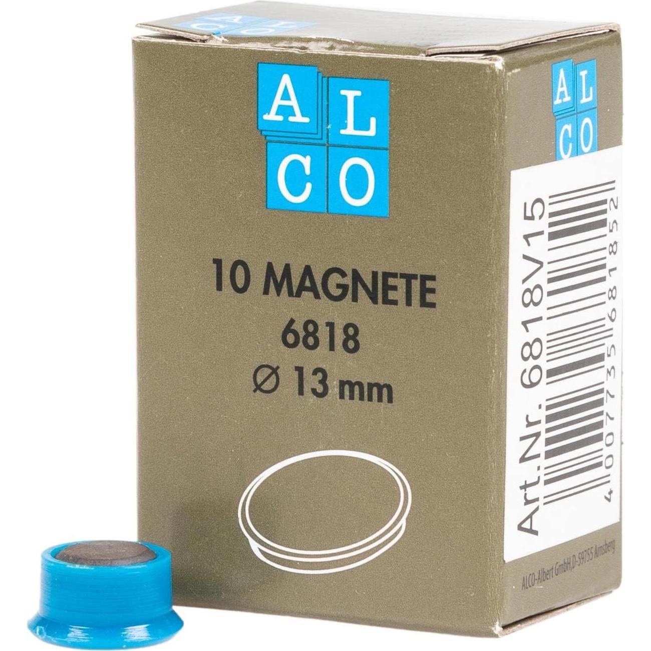 Thumbnail - Alco, Magnet, Magnet 13 x 7 mm (Ø x H) 13mm 0,1kg dunkelblau 10 St./Pack. (10 x)