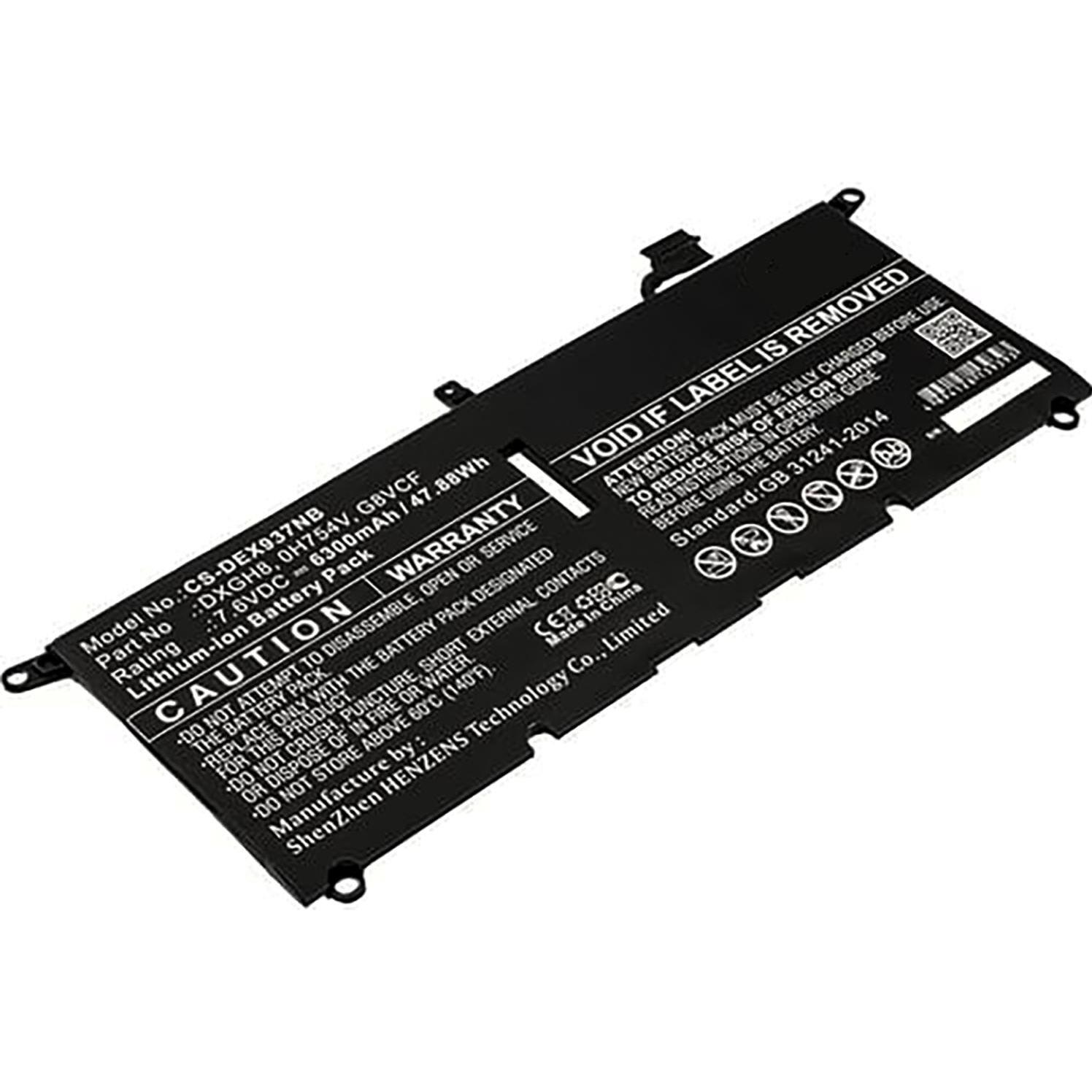 AGI Akku kompatibel mit Dell XPS 13 9370 FHD i5 (6300 mAh), Notebook Akku, Schwarz