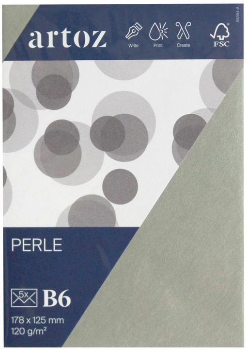 Image du produit Artoz Enveloppe Perle B6, 5 pièces, argenté (B6, 5 x)