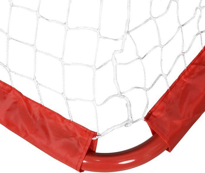 Immagine prodotto Swisshandel24 Porte da calcio, rete da calcio, set di 2 mini porte, pieghevoli, acciaio (Q195), Tetrolon, rosso