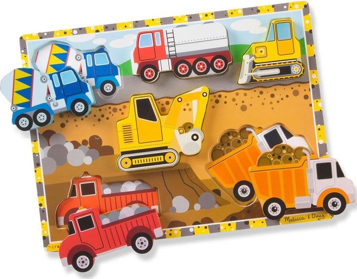 Actual product image Melissa & Doug Encastrement Vehicles Travaux (6 pieces)