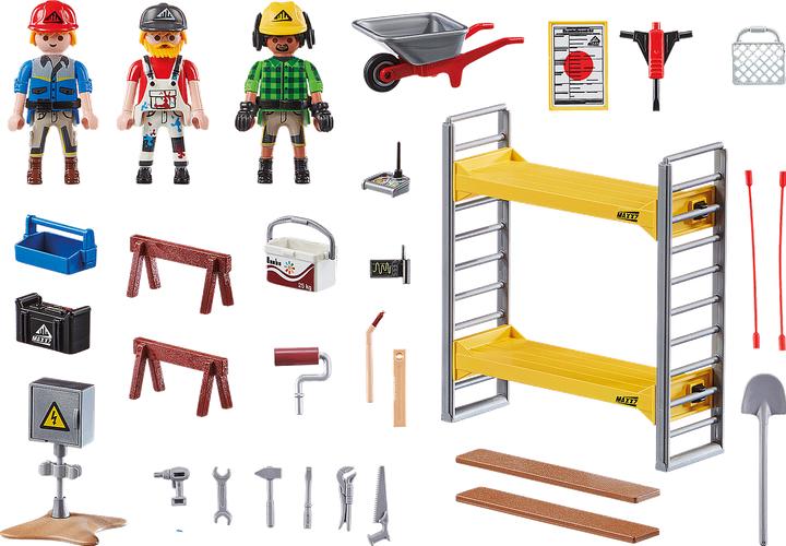 Produktbild Playmobil Baugerüst mit Handwerkern (70446, Playmobil City Action)