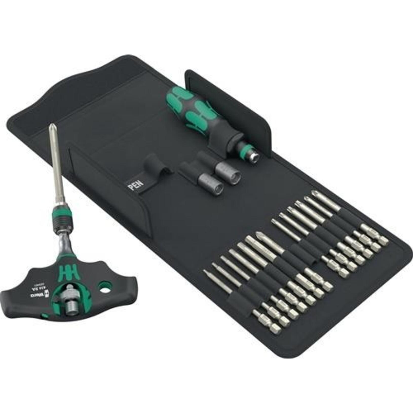 Wera, Schraubenzieher, Kraftform Kompakt 400 RA SHK Set 1 (Phillipps-Kreuzschlitz (PH), Innensechskant, Pozidriv-Kreuzsc...