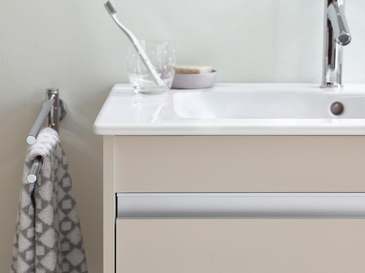 Actual product image Duravit Ketho vanity unit wall-mounted Compact 6444, 2 drawers, incl. siphon cut-out and apron, 600m (50 x 41.20 x 48 cm)