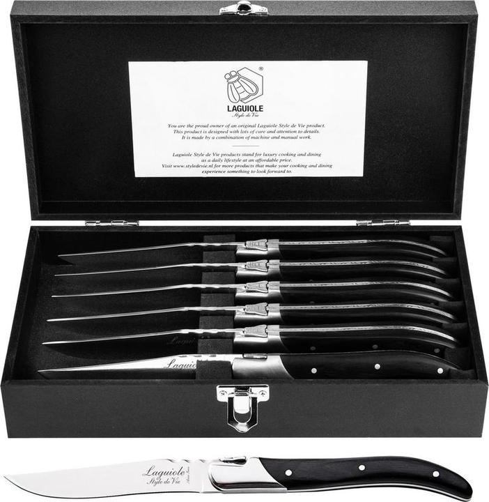 Laguiole Steak Messer Luxuslinie - 6 -Stück (6 Stück, Messer)