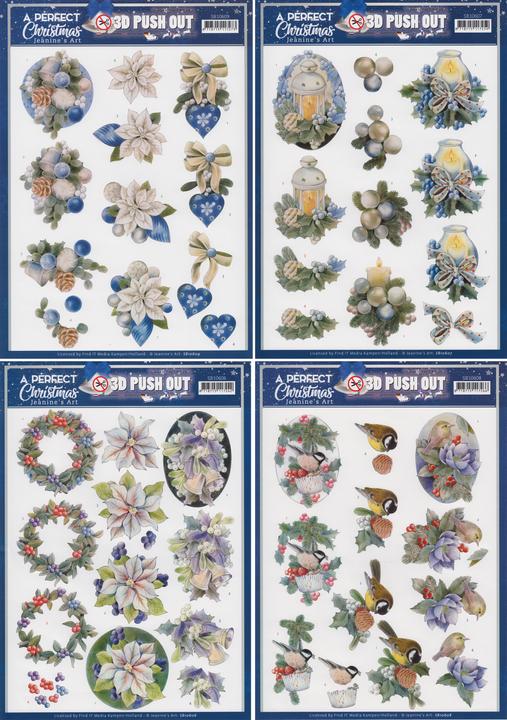 Image du produit Jeanine's Art Set de feuilles prédécoupées 3D "A perfect Christmas (4 x)
