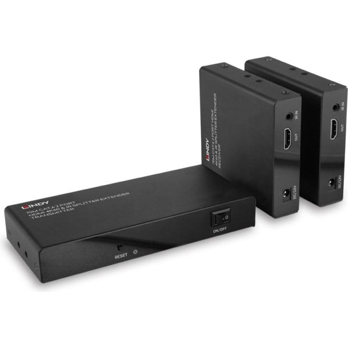 Lindy 70m 2 Port Cat.6 HDMI 4K60 Splitter Extender, Switch box