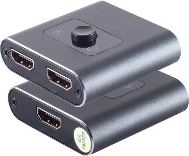 Shiverpeaks S/CONN maximum connectivity HDMI Umschalter 2x1, bidirektional, Metall, 4K2K