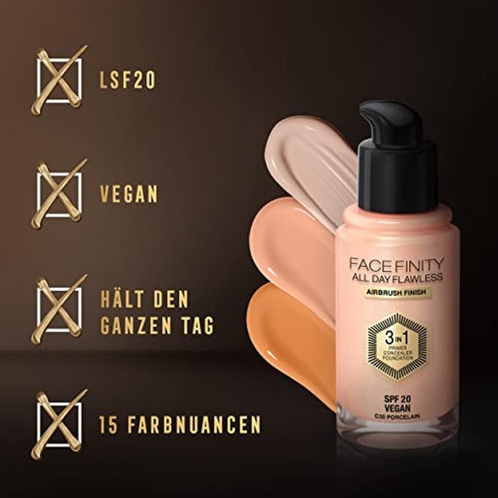 Image du produit Max Factor Podkład FACEFINITY All Day Flawless 3in1 nr C64 Rose Gold 30ml (64 Or rose)