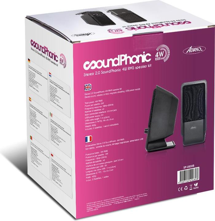 Actual product image Advance ENCEINTES SOUNDPHONIC 2.0 SP-U800B