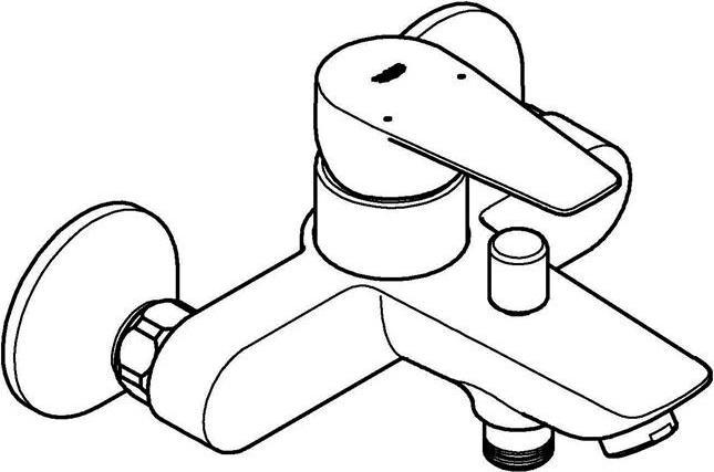 Productafbeelding Grohe Eéngreeps badmengkraan BAUEDGE 1/2" chr