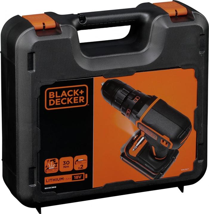 Actual product image Black & Decker BDCDC18KBQW cordless drill screwdriver (Drill driver)