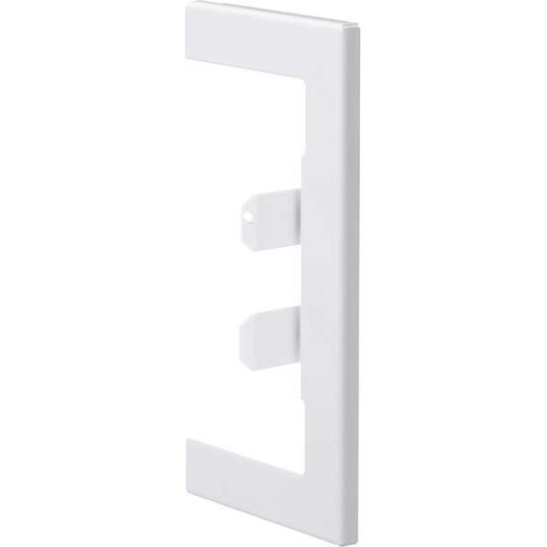 Hager, Leitungsführung Zubehör, TEH BR65130W9016 Wandanschlussblende zu BR/A/S 68x130mm Oberteil 80mm aus Stahlb