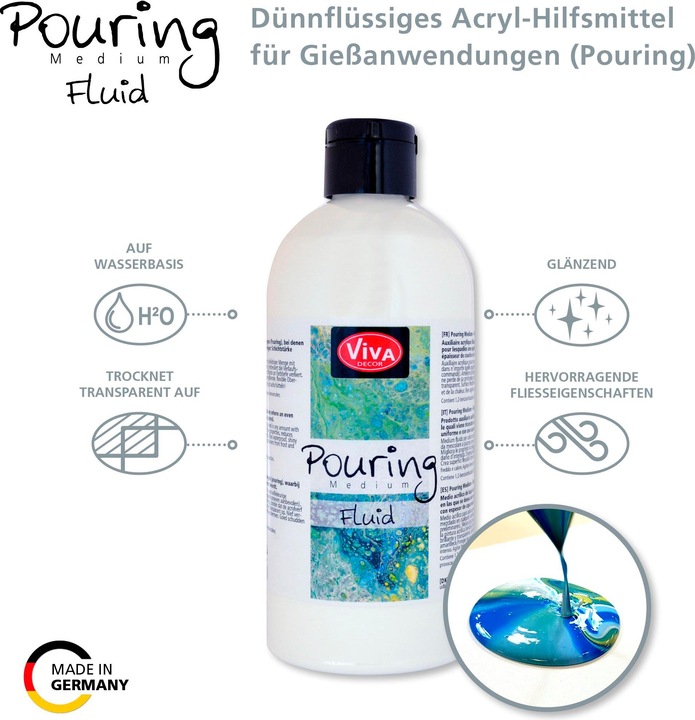 Produktbild Viva Decor Pouring Medium Fluid, 500 ml, transparent (Durchsichtig, 500 ml)