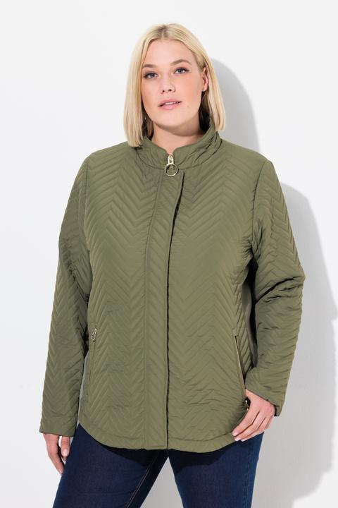 Produktbild Ulla Popken Steppjacke, Strickeinsätze, Stehkragen, Zipptaschen (42, 44)