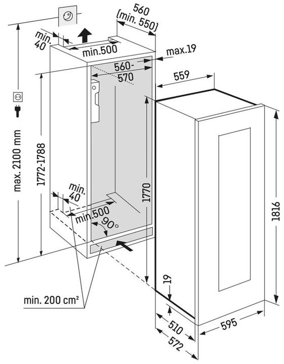 Actual product image Liebherr Built-in wine temperature control cabinet