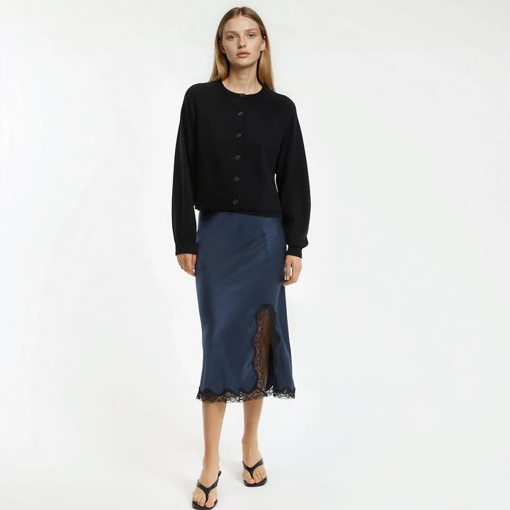 Produktbild La Redoute Collections Strickjacke mit Rundhalsausschnitt aus feinem Strick aus 100% Wolle (XXL)