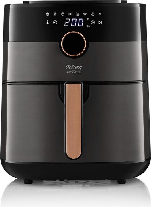 Arzum AIRTASTY XL Heissluft-Fritteuse 6 l 1750 W mit Display, Timerfunktion Schwa
